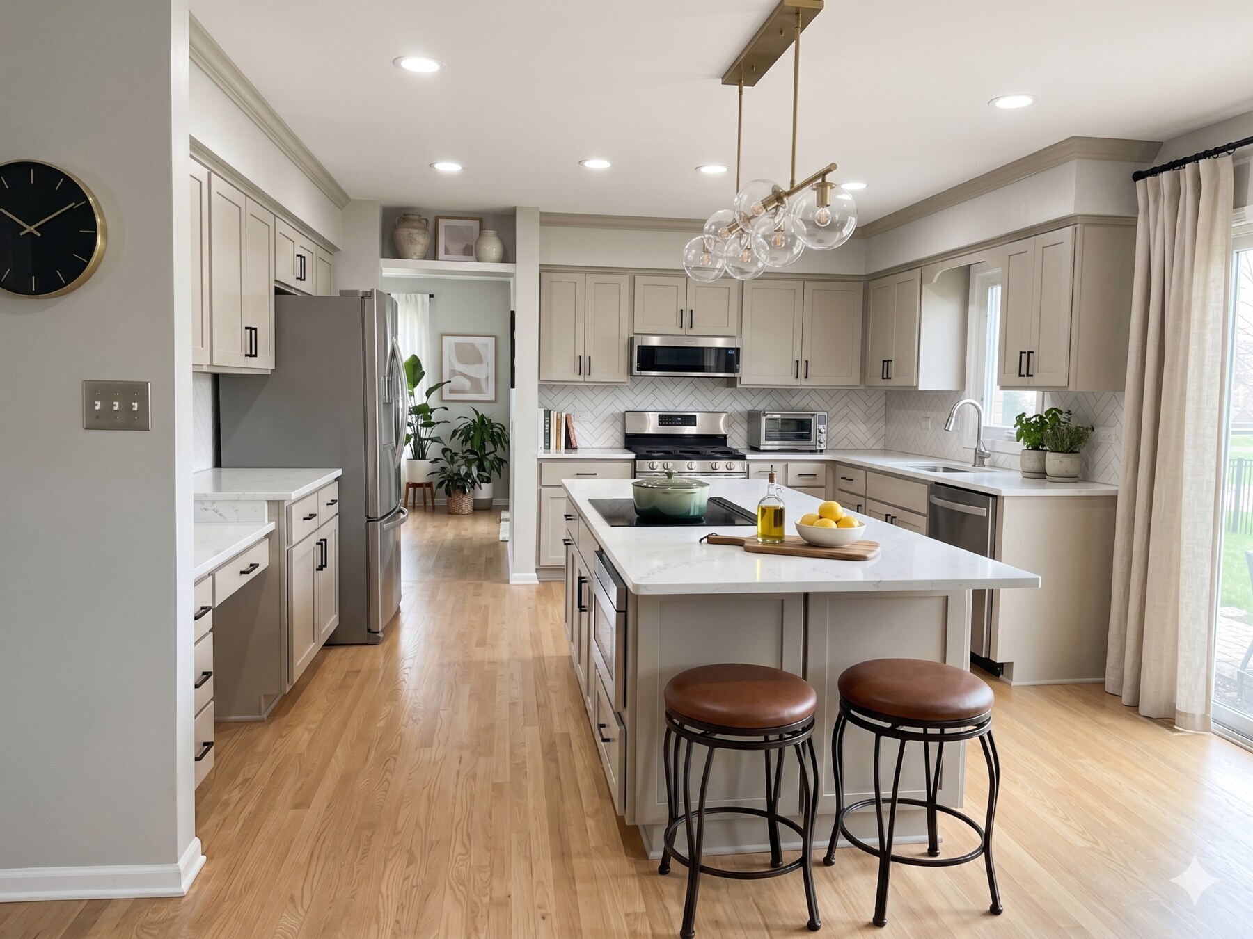 8936 Charrington Drive kitchen - updated cabinetry illustrating $35K cosmetic upside